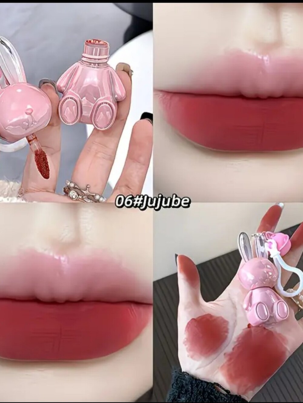 Novelty Lip Gloss In The Shape Of A Cute Pink Rabbit.  #6. Jujube.